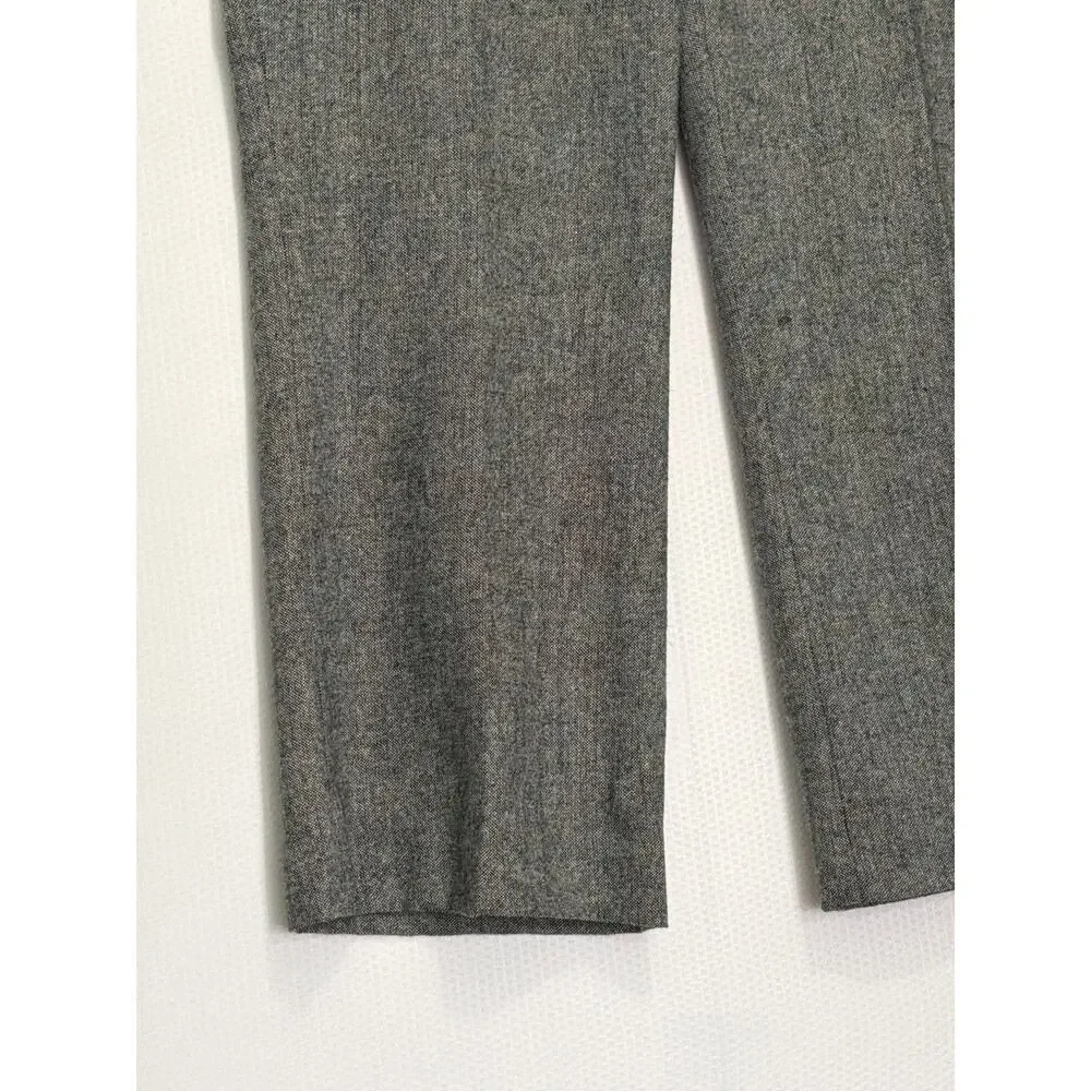 Calvin‎ Klein Wool Blend Dress Pants Gray Lined Straight Leg Women 14
